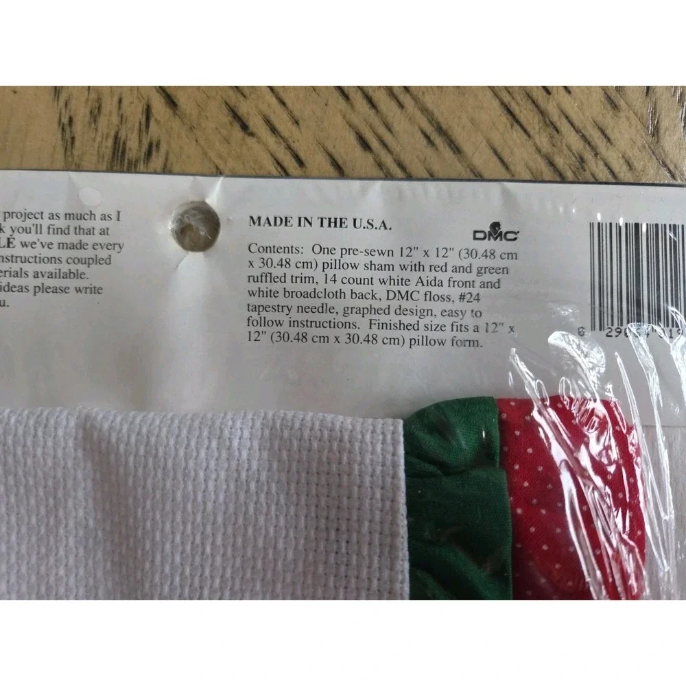 Vintage Crossstitch Christmas Tradition Pillow Cross Stitch Kit Santa 1911